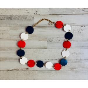 Vintage Red White Blue and Gold Belt sz XS